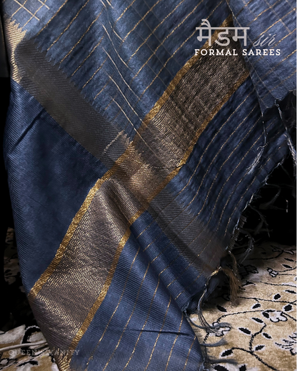 Ranee's Governance Shibori Cotton Linen Formal Saree